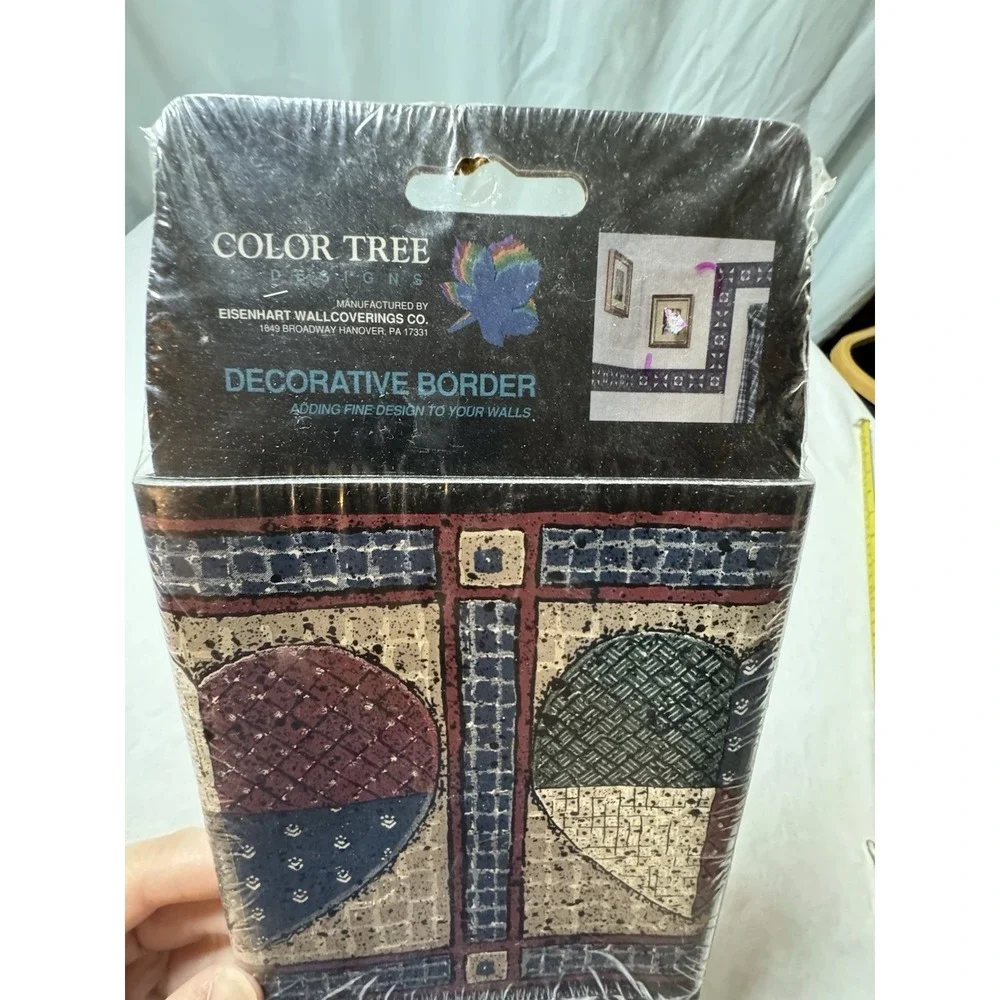 Vintage Color Tree Decorative Border 5 Yard Spool Hearts Y2K Vibe Country Rustic